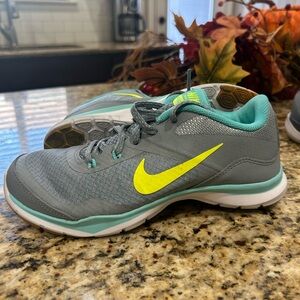 Nike Women's Gray and Lime Athletic Shoes